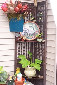 A garbage find...bifold doors turned into a corner shelf