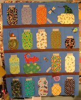 Escaping bugs Jar quilt (not yet finished)