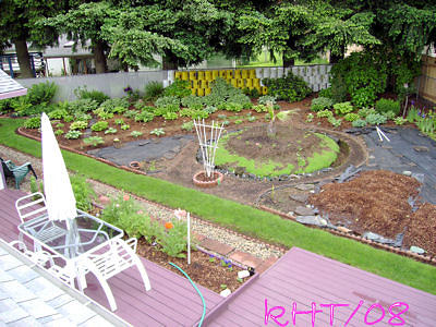 making the hosta garden 2008